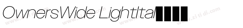 OwnersWide LightItal字体转换